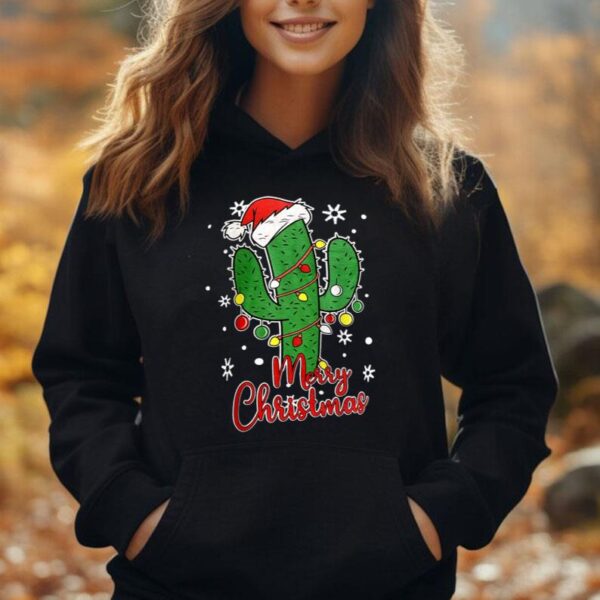 Merry Christmas Funny Christmas Cactus Christmas Tree Unisex Hoodie