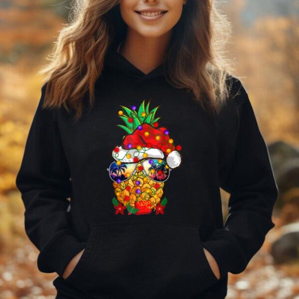 Merry Christmas Happy Noel Pineapple Funny Xmas Unisex Hoodie