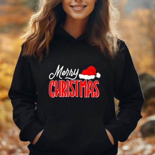 Merry Christmas Matching Family Christmas Santa Hat Pajamas Unisex Hoodie