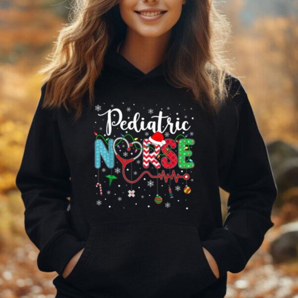 Merry Christmas Nurse Pediatric Nurse Christmas Pattern Unisex Hoodie