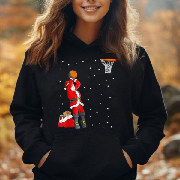 Merry Christmas Santa Basketball Player - Slam Dunk Xmas Unisex Hoodie