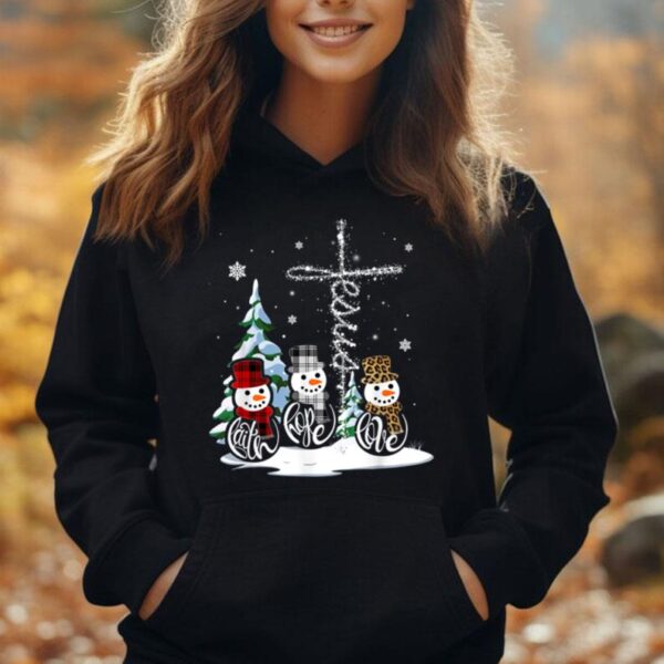 Merry Christmas Snowmen Faith Hope Love Christmas Apparel Unisex Hoodie