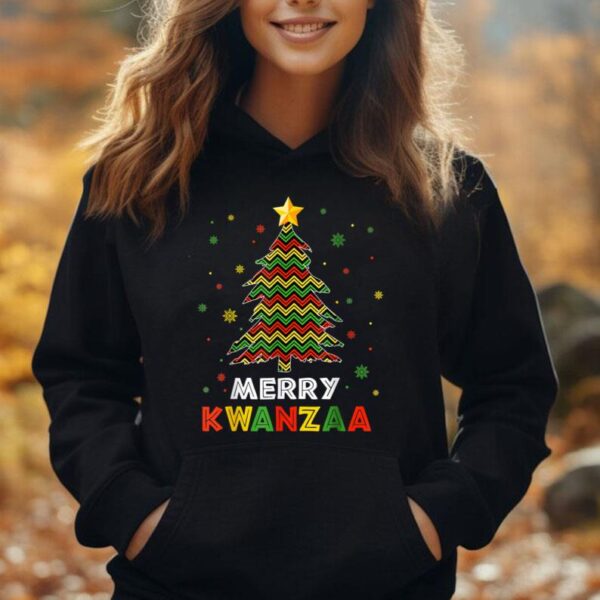 Merry Kwanzaa Xmas Tree Black Christmas African American Unisex Hoodie