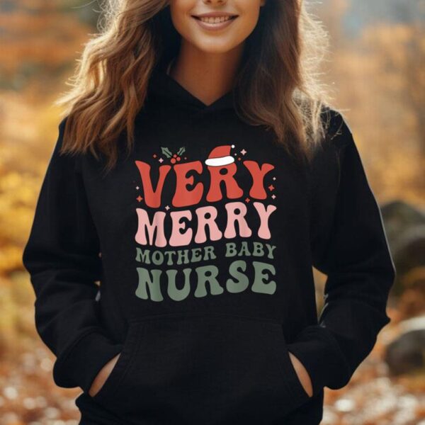 Merry Mother Baby Nurse Christmas Postpartum Nurse Xmas Unisex Hoodie