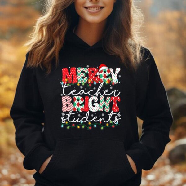 Merry Teacher Bright Students Teacher Christmas Ornaments Unisex Hoodie