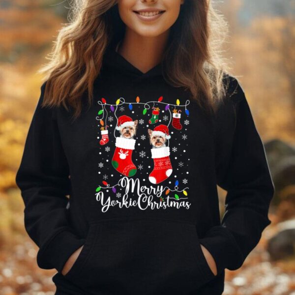 Merry Yorkie Christmas Yorkshire Terrier Xmas Party Unisex Hoodie