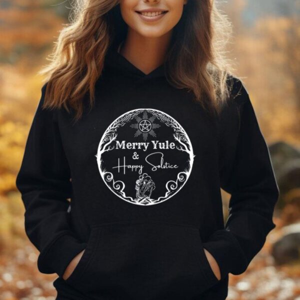 Merry Yule Happy Solstice Vintage Christmas Goth Holiday Unisex Hoodie