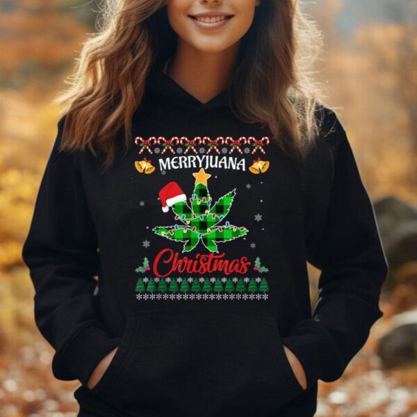 Merryjuana Weed Leaf Funny Christmas Pajama X Mas Unisex Hoodie