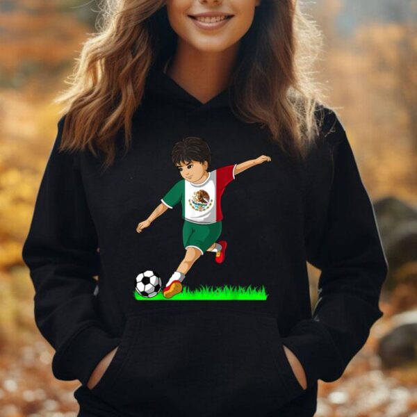 Mexican Soccer Boy Mexico Flag Jersey Football Fans Unisex Hoodie