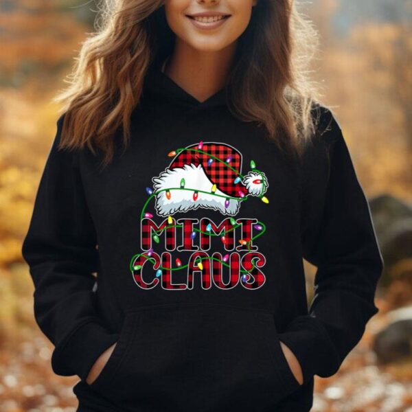 Mimi Claus Shirt Christmas Lights Pajama Family Matching Unisex Hoodie