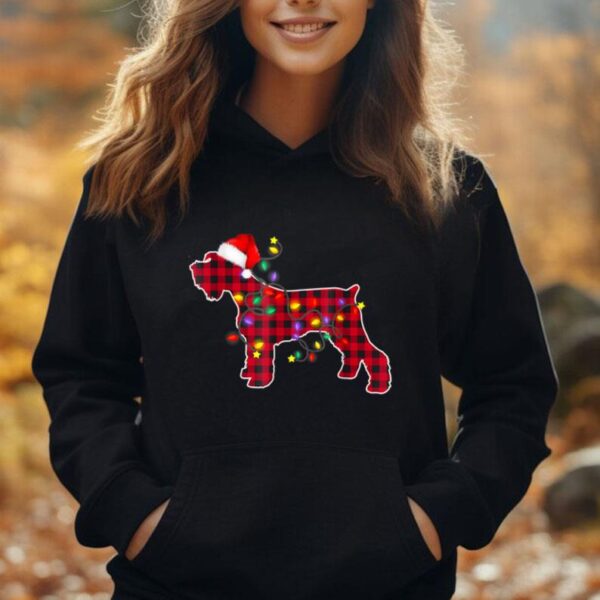 Miniature Schnauzer Dog Lights Christmas Matching Family Unisex Hoodie