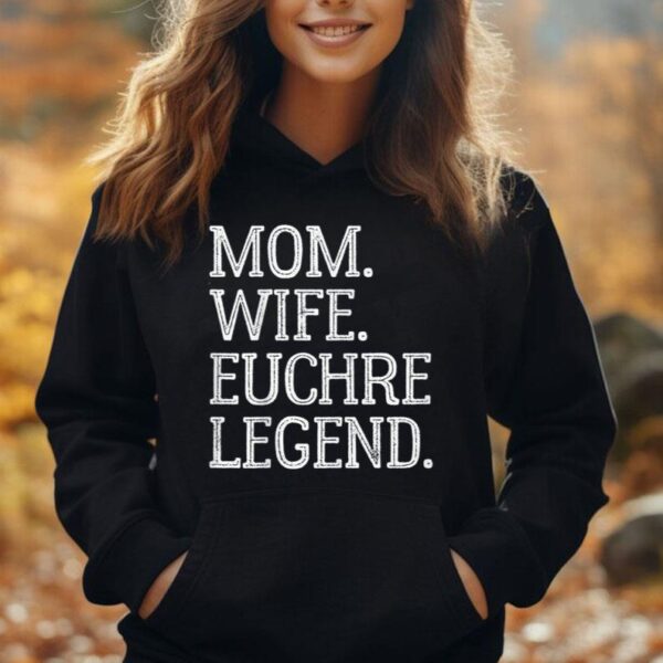 Mom Wife Euchre Legend Vintage Euchere Card Game Unisex Hoodie