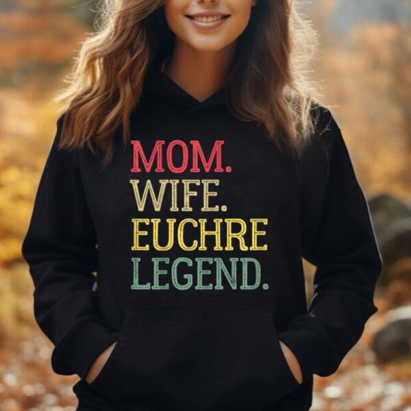 Mom Wife Euchre Legend Vintage Euchre Card Game Unisex Hoodie