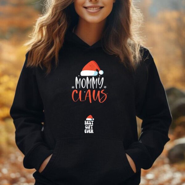 Mommy Clause Pregnancy Announcement Christmas Pregnant Wife Unisex Hoodie