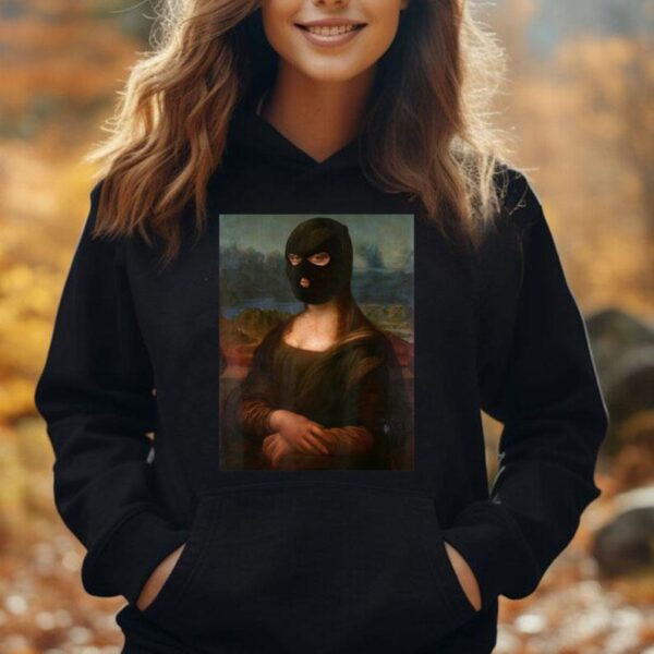 Mona Lisa Ski Mask Leonardo da Vinci's Art Funny Gift idea Unisex Hoodie