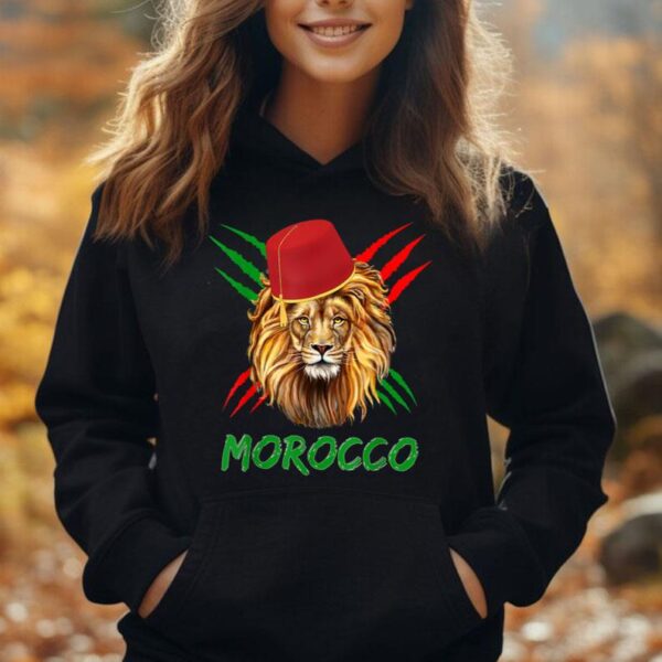 Morocco Lion Flag Sport Morocco with moroccan hat Unisex Hoodie