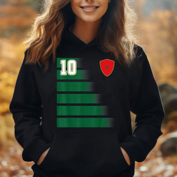 Morocco Soccer Jersey Flag Retro 10 Moroccan Football Unisex Hoodie