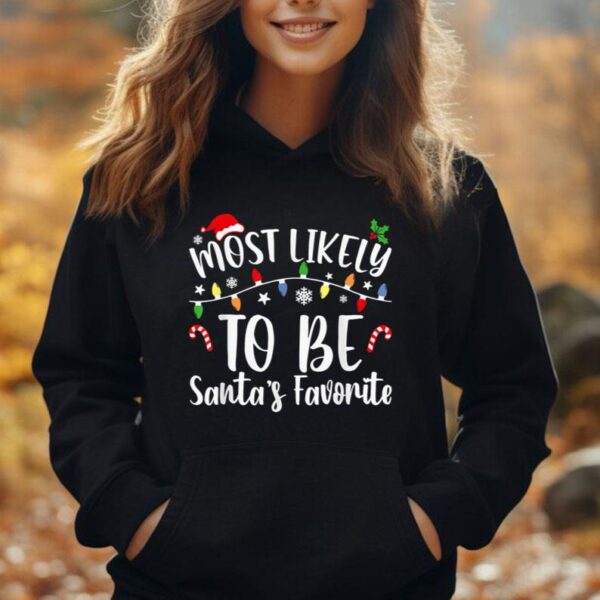 Most Likely To Be Santa's Favorite Christmas Family Matching Unisex Hoodie