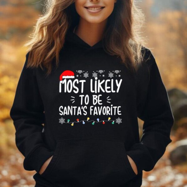 Most Likely To Be Santa's Favorite Funny Christmas Holiday Unisex Hoodie