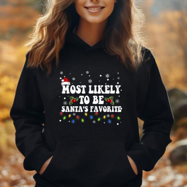 Most Likely To Christmas Be Santa's Favorite Matching Family Unisex Hoodie