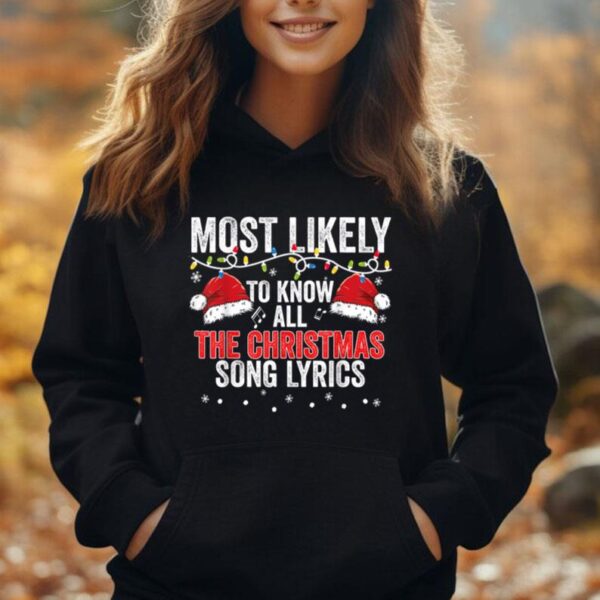 Most Likely To Know All The Christmas Song Lyrics Matching Unisex Hoodie