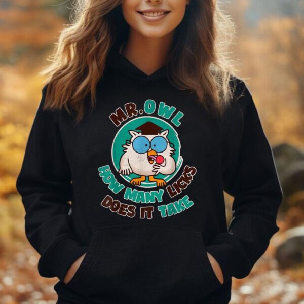 Mr. owl How Many Licks Does It Take Funny Owl Funny Gifts Unisex Hoodie