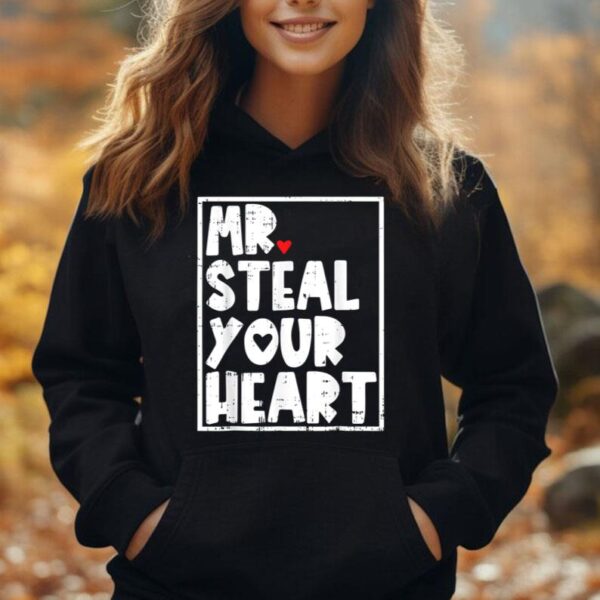 Mr Steal Your Heart Valentines Day Funny V Day Boys Kids Unisex Hoodie