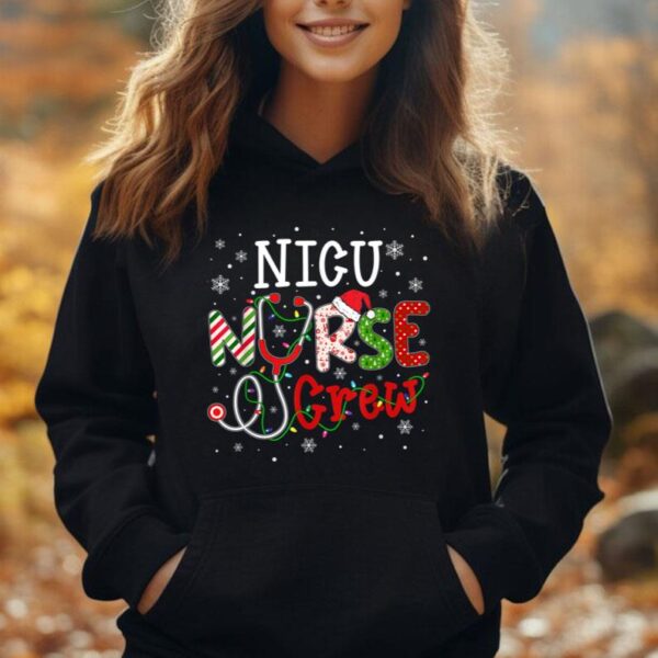 NICU Christmas Nurse Crew Funny Nursing Christmas Pattern Unisex Hoodie