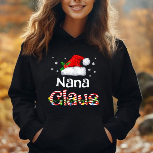 Nana Claus Christmas Pajama Family Matching Xmas Light Unisex Hoodie