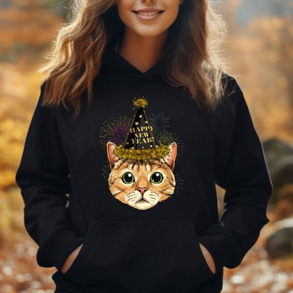 New Year Cat New Year's Eve Party Countdown Kitten Cat Lover Unisex Hoodie