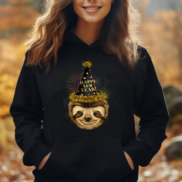 New Year Sloth New Year's Eve Party Countdown Sloth Lover Unisex Hoodie