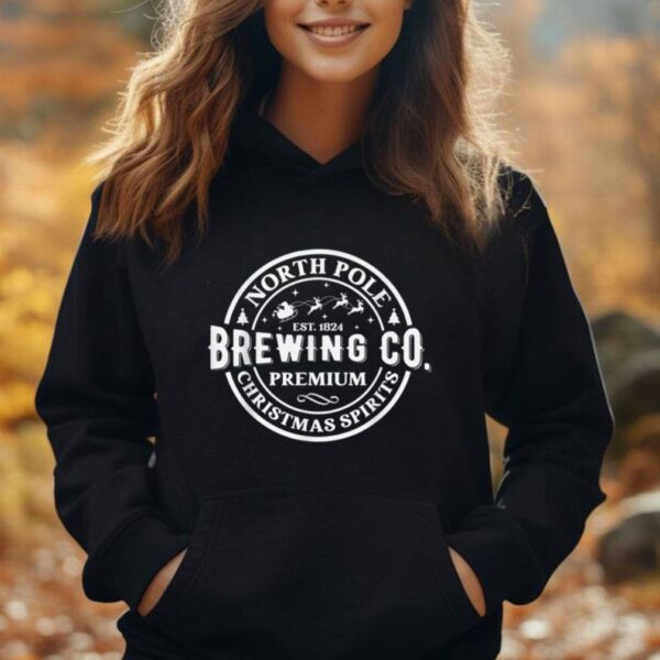 North Pole Brewing Co Company Christmas Spirits Funny Xmas Unisex Hoodie