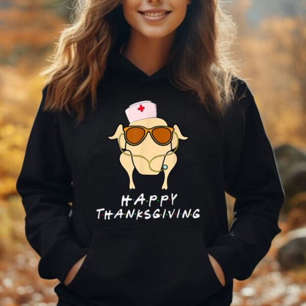 Nurse Happy Thanksgiving Funny Nurse Friends Thanksgiving Unisex Hoodie