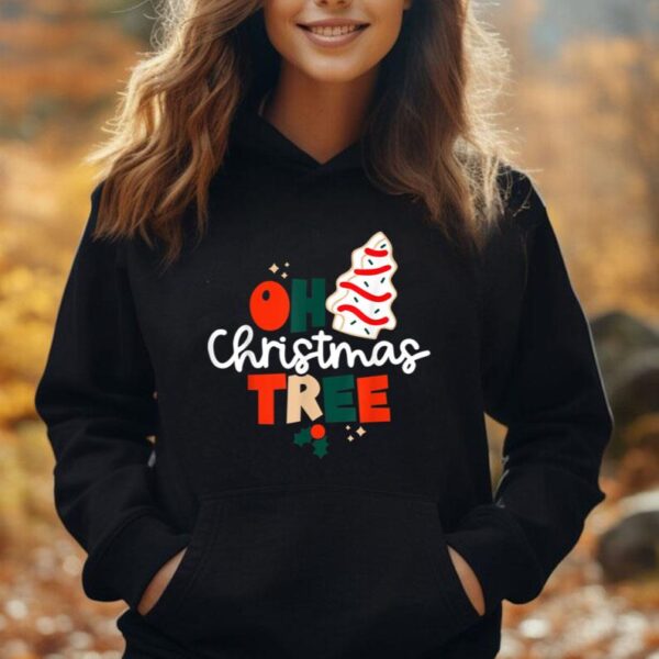 Oh Christmas Tree Cakes Debbie Funny Christmas Snack Cake Unisex Hoodie