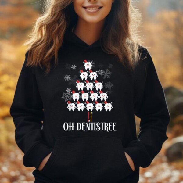 Oh Dentistree Funny Christmas Tree Dental Hygiene Xmas Unisex Hoodie