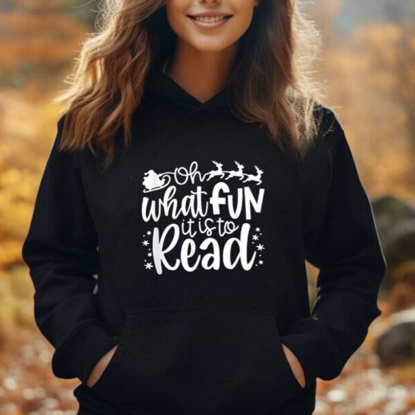 Oh What Fun It Is To Read Librarian Christmas Book Unisex Hoodie