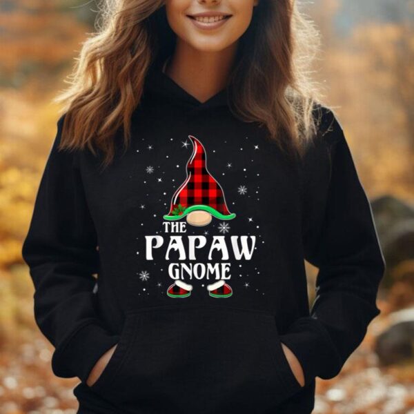 Papaw Gnome Buffalo Plaid Matching Family Christmas Unisex Hoodie