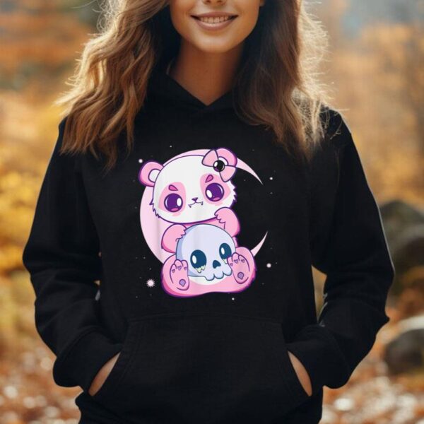 Pastel Goth Panda and Skulls Cute Creepy Anime Manga Unisex Hoodie