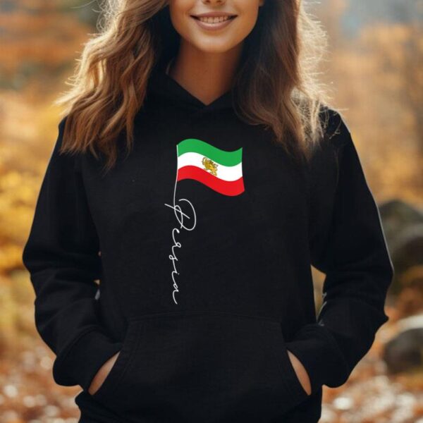 Persia Signature Flag Pole - Patriotic Iranian Persian Flag Unisex Hoodie