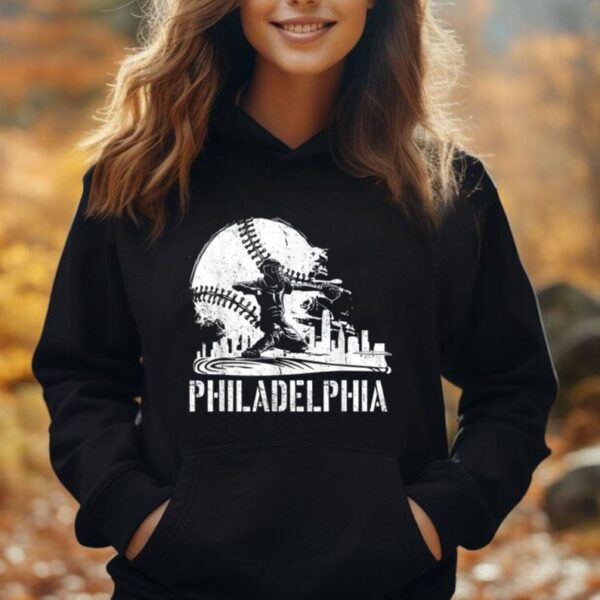 Philadelphia Baseball Philly Downtown Skyline Unisex Hoodie