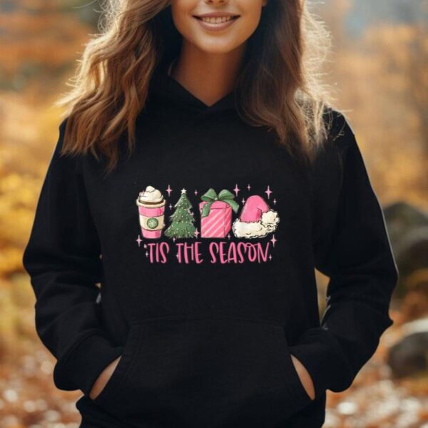 Pink Tis The Season Pink Christmas Matching Family Xmas Unisex Hoodie