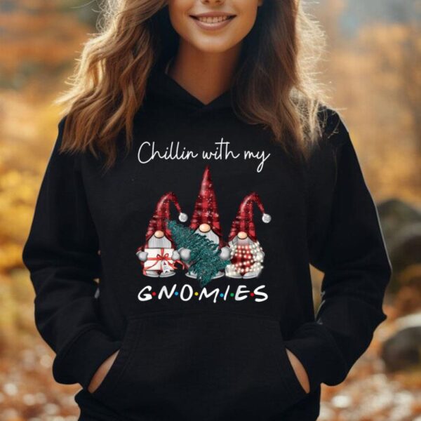 Plaid Christmas Chillin With My Gnomies Family Matching Unisex Hoodie