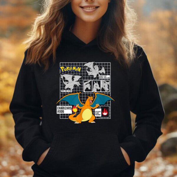 Pok?on Charizard 006 Schematic Poster Unisex Hoodie