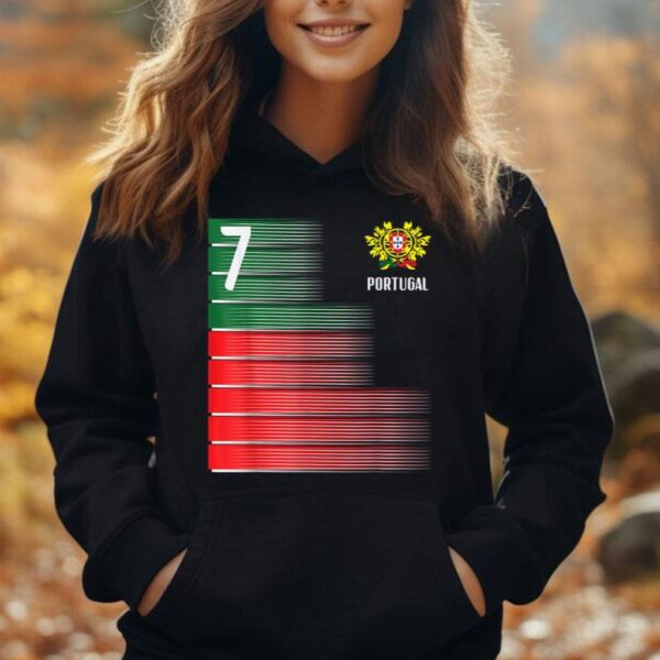 Portugal Flag Number 7 Soccer Fan Men Women Kids Boys Girl Unisex Hoodie