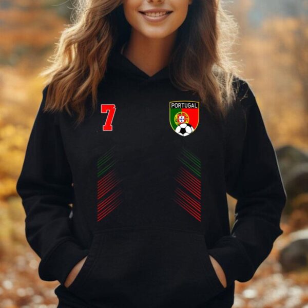 Portugal Soccer Portugese Football Retro 7 Jersey Unisex Hoodie