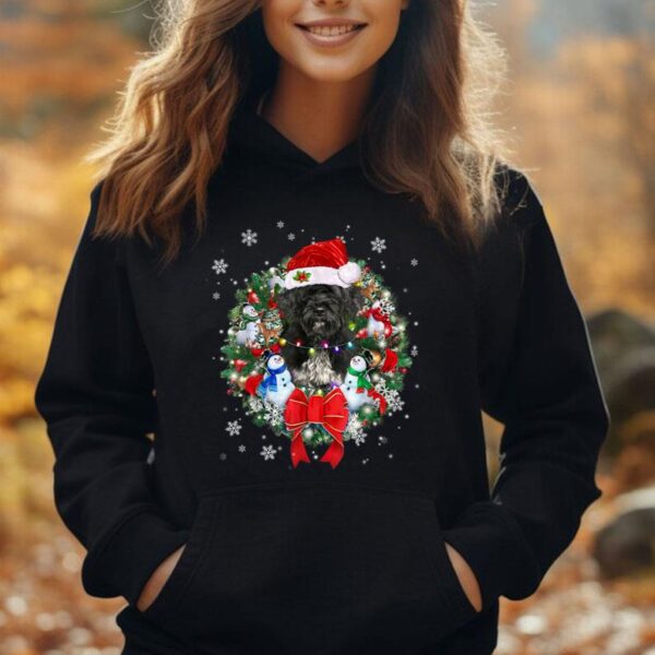 Portuguese Water Dog Christmas Wreath Decoration Xmas Unisex Hoodie