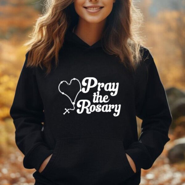 Pray The Rosary Christian Motivation Inspiration Prayer Unisex Hoodie