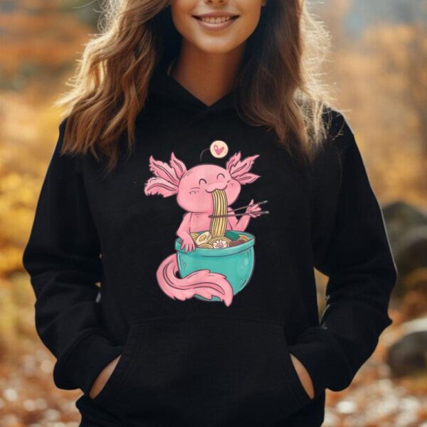 Ramen Axolotl Kawaii Japanese Anime Cute Axolotl Unisex Hoodie