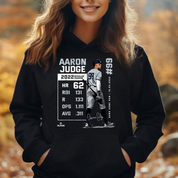 Record 62 Aaron Judge New York MLBPA Unisex Hoodie