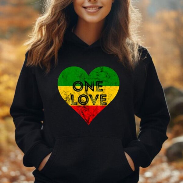 Reggae Heart One Love Rasta Reggae Music Rastafarian Jamaica Unisex Hoodie